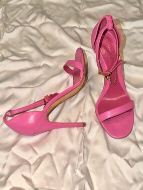 Alexander McQueen Hot Pink Stiletto Ankle-Strap Sandals